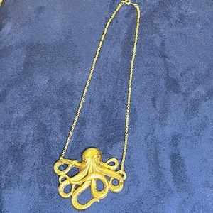 Gold tone Octopus necklace